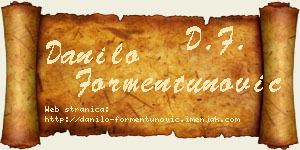 Danilo Formentunović vizit kartica